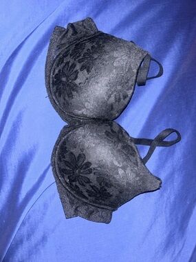 No Boundaries Black Floral Lace Padded Bra